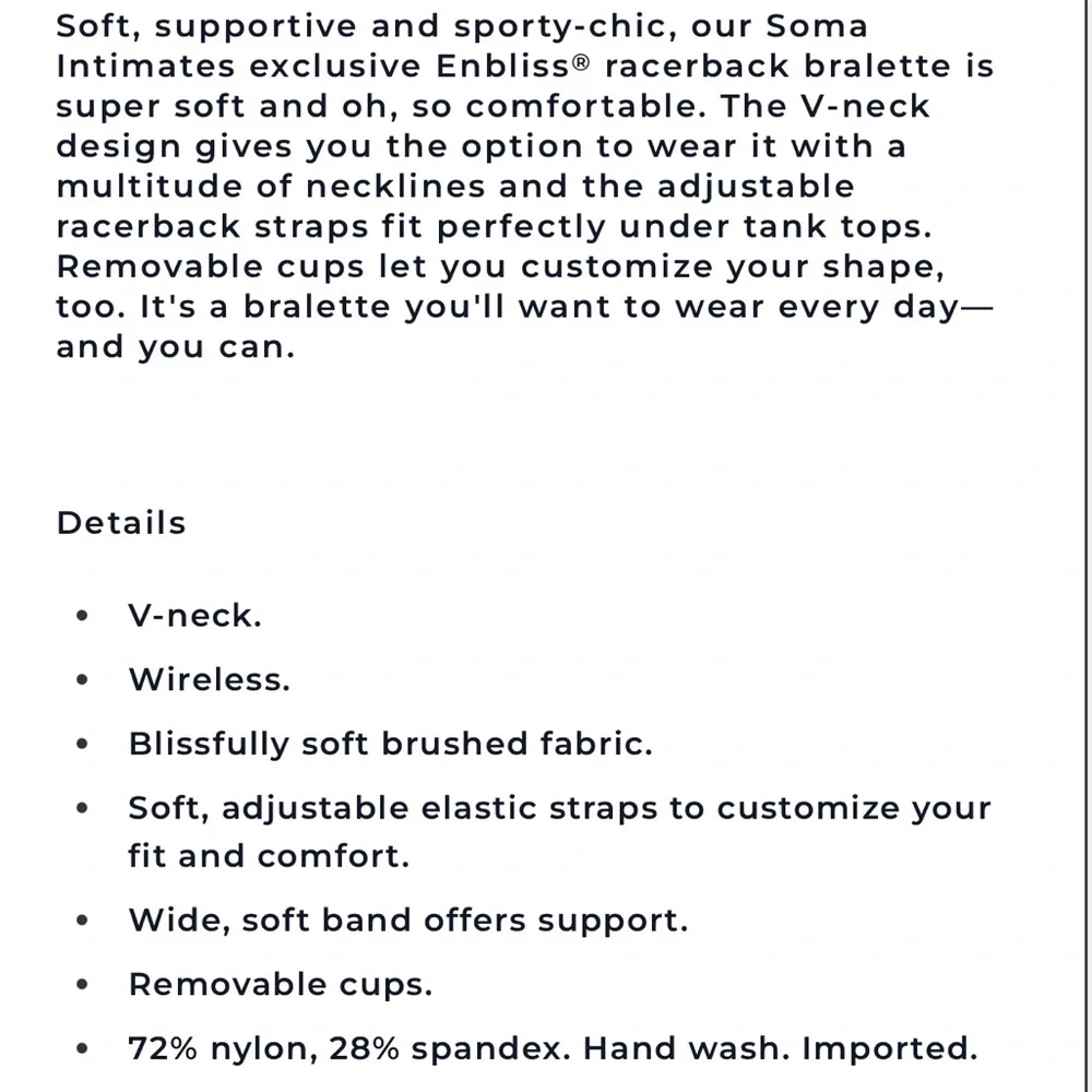 ⭐️ BUNDLE SOMA Enbliss Bralettes ⭐️
All Size XL- 11 bras ! - Picture 6 of 16